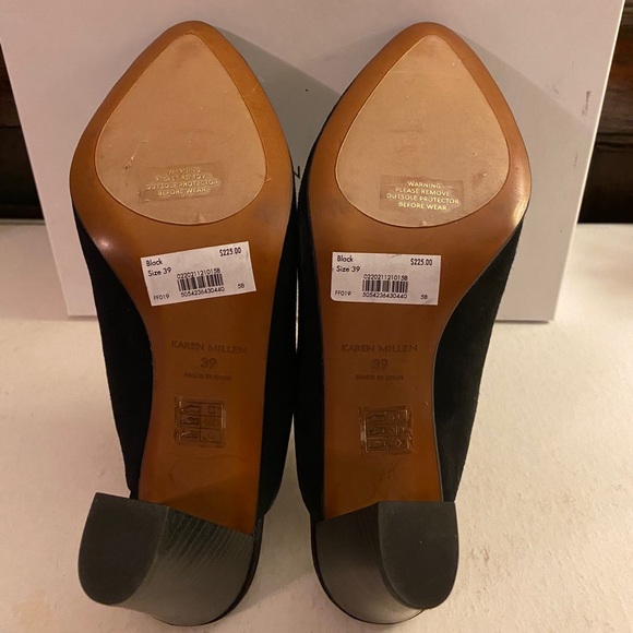 Karen Millen Black Suede Heeled Mules - Picture 5 of 5